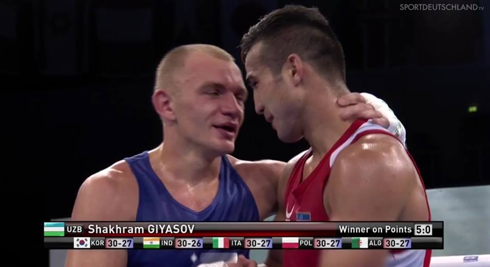 Вага до 69 кг. Євген Барабанов - Шахрам Гіясов (Узбекистан) - 0:5. Ще один українець припиняє виступи на ЧС.